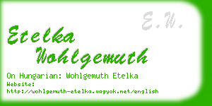 etelka wohlgemuth business card